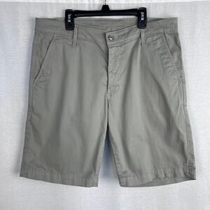 Adriano Goldschmied Shorts Mens The Griffin Tailored Fit Chino Gray Twill Golf